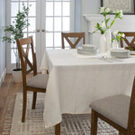 Luxe Party NYC Clear Tablecloths Premium Off White Waterproof Polyester Tablecloth