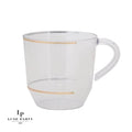 12.5 Oz Clear • Gold Plastic Coffee Cup | 8 Cups