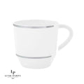 12.5 Oz White • Silver Plastic Coffee Cup | 8 Cups