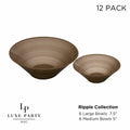 Transplant Brown Disposable Party Bowl Set | 12 Pack