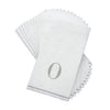 Luxe Party NYC Napkins 14 Guest Napkins - 4.25" x 7.75" Letter O Silver Monogram Paper Disposable Dinner Napkins | 14 Napkins