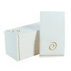 Luxe Party NYC Napkins 14 Guest Napkins - 4.25" x 7.75" White and Gold Hebrew PAY Paper Dinner Napkins | 14 Napkins