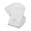 Luxe Party NYC Napkins 14 Guest Napkins - 4.25" x 7.75" White and Gold Hebrew TET Paper Dinner Napkins | 14 Napkins