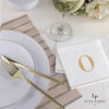 Luxe Party NYC Napkins 16 Cocktail Napkins - 5" x 5" Letter O Gold Monogram Cocktail Paper Disposable Napkins | 16 Napkins