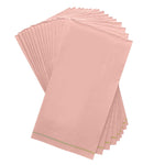 Luxe Party NYC Napkins 16 Dinner Napkins - 4.25" x 7.75" Coral with Gold Stripe Guest Paper Napkins | 16 Napkins