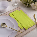 Lime Green with Gold Stripe Guest Paper Dinner Napkins | 16 Napkins