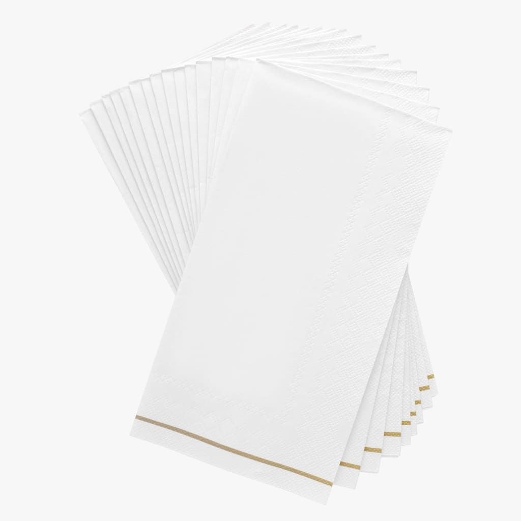 White Linen Paper Dinner Napkins - Whisk