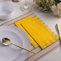 Yellow with Gold Stripe Guest Paper Dinner Napkins | 16 Napkins