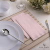 Luxe Party NYC Napkins 16 Dinner Napkins Blush with Silver Stripe Guest Paper Napkins | 16 Napkins