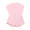 Luxe Party NYC Napkins 16 Dinner Napkins Blush with Silver Stripe Guest Paper Napkins | 16 Napkins