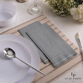 Grey with Silver Stripe Guest Paper Napkins | 16 Napkins