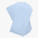 Luxe Party NYC Napkins 16 Dinner Napkins Ice Blue with Silver Stripe Guest Paper Napkins | 16 Napkins