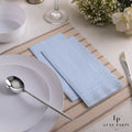 Ice Blue with Silver Stripe Guest Paper Napkins | 16 Napkins
