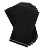 Luxe Party NYC Napkins 16 Guest Napkins - 4.25" x 7.75" Black with Silver Stripe Guest Paper Napkins | 16 Napkins