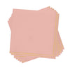 Luxe Party NYC Napkins 20 Beverage Napkins - 5" x 5" Coral with Gold Stripe Paper Cocktail Napkins | 20 Napkins
