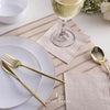 Luxe Party NYC Napkins 20 Beverage Napkins - 5" x 5" Linen with Gold Stripe Paper Cocktail Napkins | 20 Napkins