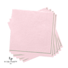 Luxe Party NYC Napkins 20 Lunch Napkins - 6.5" x 6.5" Blush with Silver Stripe Lunch Paper Napkins | 20 Napkins