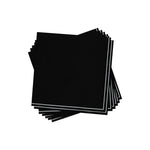 Luxe Party NYC Napkins 20 Lunch Napkins  - 6.5" x6.5" Black with Silver Stripe Lunch Napkins | 20 Napkins