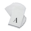 Luxe Party NYC Napkins Letter A Black Monogram Paper Disposable Dinner Napkins | 14 Napkins