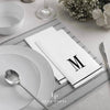 Luxe Party NYC Napkins Letter M Black Monogram Paper Disposable Dinner Napkins | 14 Napkins