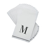 Luxe Party NYC Napkins Letter M Black Monogram Paper Disposable Dinner Napkins | 14 Napkins