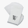 Luxe Party NYC Napkins Letter W Black Monogram Paper Disposable Dinner Napkins | 14 Napkins