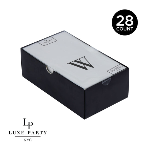 Luxe Party NYC Napkins Letter W Monogram Paper Napkins with Gift Box