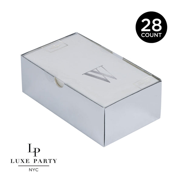 Luxe Party NYC Napkins Letter W Monogram Paper Napkins with Gift Box