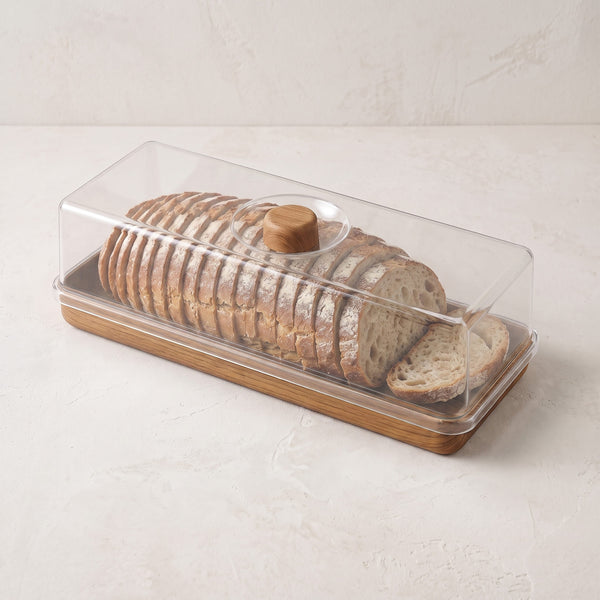 Luxe Party NYC Serving Trays Rectangle OAK Heavy Plastic Serving Tray with Plastic Cover | 6.3" x 15.35" (Copy)
