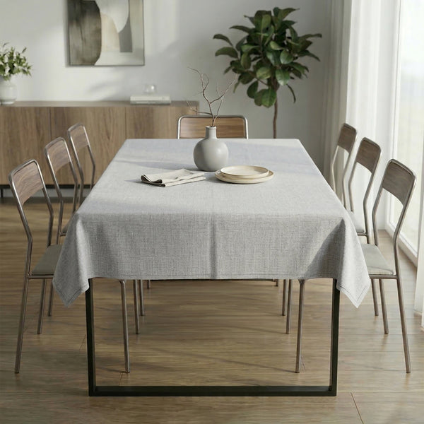 Luxe Party NYC Tablecloths Premium Silver Waterproof Polyester Tablecloth