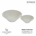 Transplant White Disposable Party Bowl Set | 12 Pack