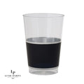 Black and Silver Plastic Cups | 10 Cups