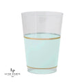 Mint Green and Gold Plastic Cups | 10 Cups