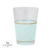 Luxe Party NYC Tumblers Mint • Gold Plastic Cups | 10 Cups