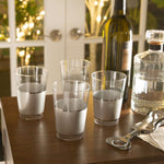 Luxe Party NYC Tumblers Silver Banded Plastic Cups | 10 Cups