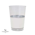 White and Silver Plastic Cups | 10 Cups