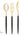 Luxe Party NYC Two Tone Cutlery Black • Gold Plastic Cutlery Set | 32 Pieces