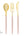 Luxe Party NYC Two Tone Cutlery Blush • Gold Plastic Cutlery Set | 32 Pieces