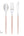 Luxe Party NYC Two Tone Cutlery Blush • Silver Plastic Cutlery Set | 32 Pieces