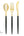 Luxe Party NYC Two Tone Cutlery Emerald • Gold Plastic Cutlery Set | 32 Pieces