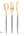 Luxe Party NYC Two Tone Cutlery Grey • Gold Plastic Cutlery Set | 32 Pieces