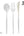 Luxe Party NYC Two Tone Cutlery Matrix Silver Plastic Cutlery Set | 30 Pieces