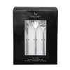 Luxe Party NYC Two Tone Cutlery Matrix Silver Plastic Cutlery Set | 60 Pieces