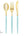 Luxe Party NYC Two Tone Cutlery Mint • Gold Plastic Cutlery Set | 32 Pieces