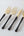 Luxe Party NYC Two Tone Cutlery Neo Classic  Black • Gold Plastic Cutlery Set | 32 Pieces