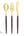 Luxe Party NYC Two Tone Cutlery Purple • Gold Plastic Cutlery Set | 32 Pieces