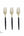Luxe Party NYC Two Tone Mini 20 Mini Forks Black and Gold Plastic Mini Forks | 20 Forks