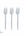 Luxe Party NYC Two Tone Mini 20 Mini Forks Clear and Silver Plastic Mini Forks | 20 Forks