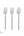 Luxe Party NYC Two Tone Mini 20 Mini Forks Silver Glitter Plastic Mini Forks | 20 Forks