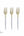 Luxe Party NYC Two Tone Mini 20 Mini Forks White and Gold Plastic Mini Forks | 20 Forks